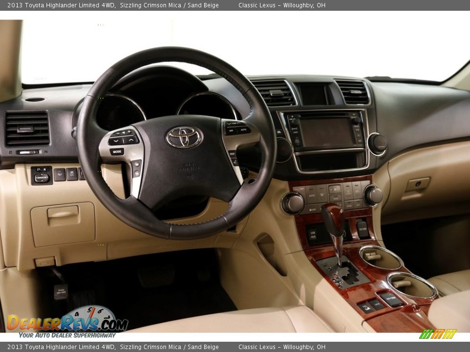 2013 Toyota Highlander Limited 4WD Sizzling Crimson Mica / Sand Beige Photo #6