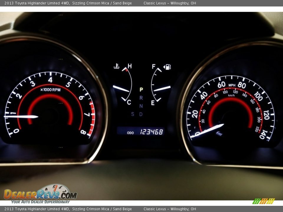 2013 Toyota Highlander Limited 4WD Sizzling Crimson Mica / Sand Beige Photo #8