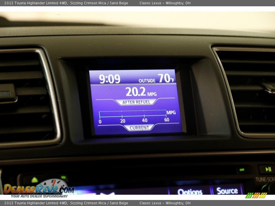 2013 Toyota Highlander Limited 4WD Sizzling Crimson Mica / Sand Beige Photo #10