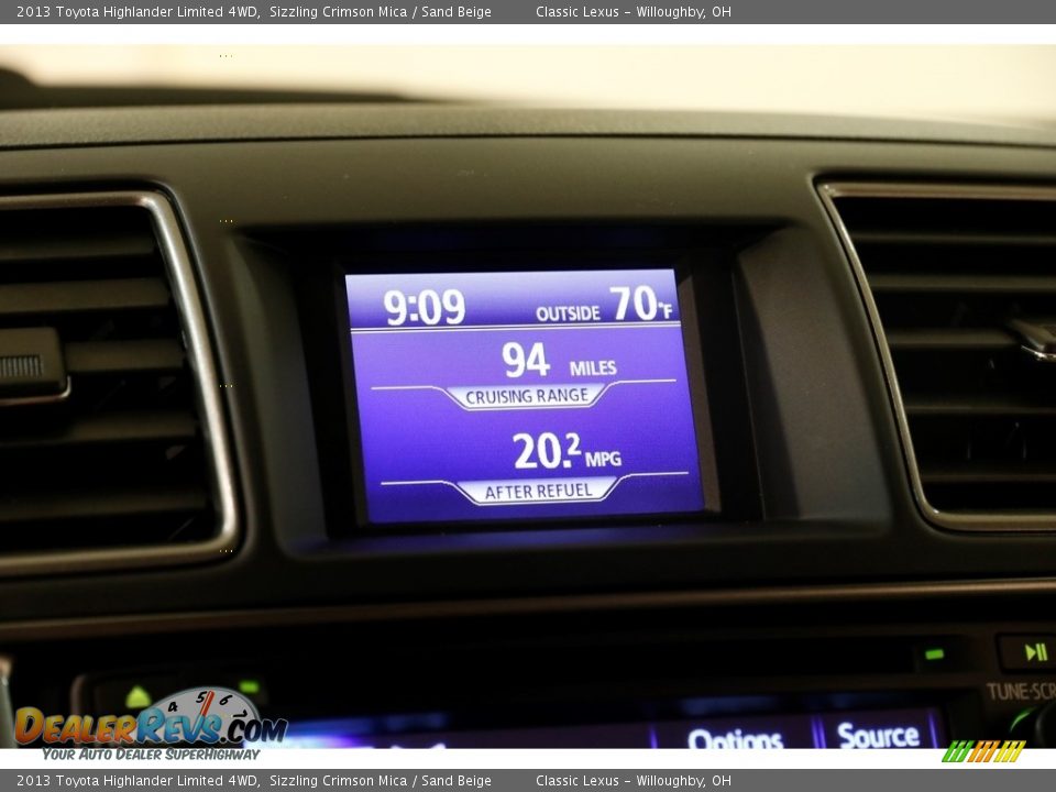 2013 Toyota Highlander Limited 4WD Sizzling Crimson Mica / Sand Beige Photo #11