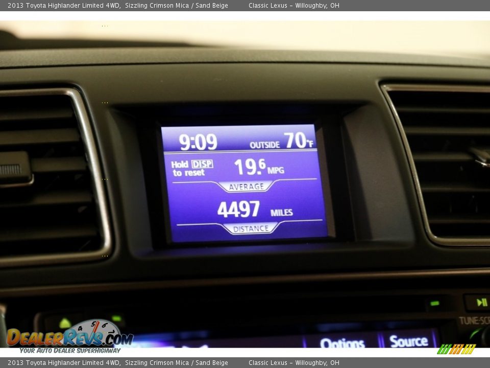 2013 Toyota Highlander Limited 4WD Sizzling Crimson Mica / Sand Beige Photo #12