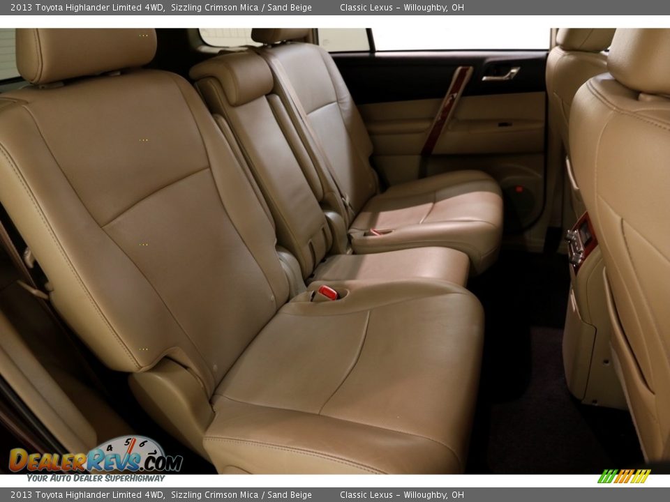 2013 Toyota Highlander Limited 4WD Sizzling Crimson Mica / Sand Beige Photo #24