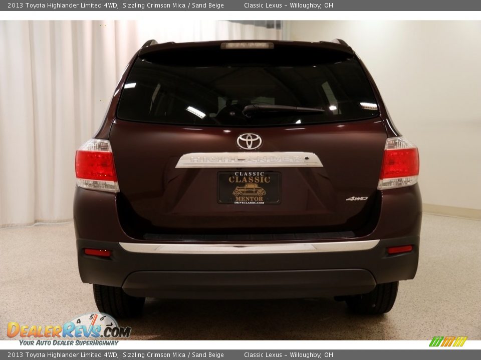 2013 Toyota Highlander Limited 4WD Sizzling Crimson Mica / Sand Beige Photo #29