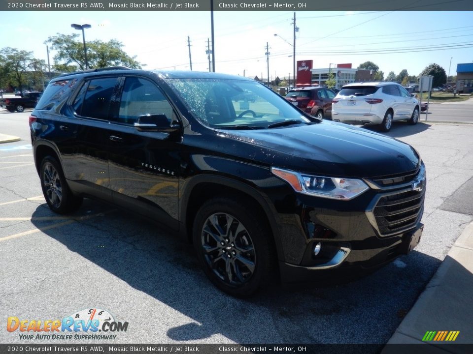 2020 Chevrolet Traverse RS AWD Mosaic Black Metallic / Jet Black Photo #3