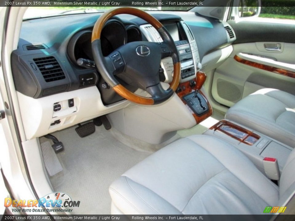 2007 Lexus RX 350 AWD Millennium Silver Metallic / Light Gray Photo #34