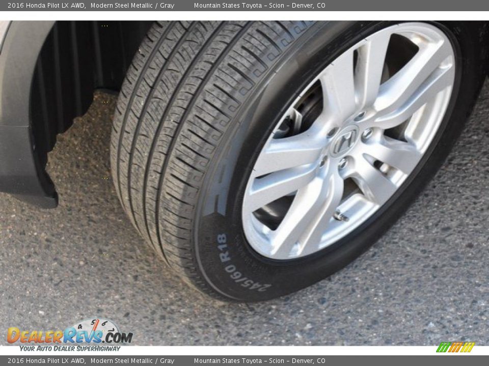 2016 Honda Pilot LX AWD Modern Steel Metallic / Gray Photo #29