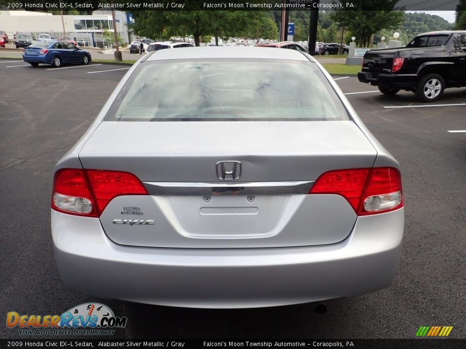 2009 Honda Civic EX-L Sedan Alabaster Silver Metallic / Gray Photo #4