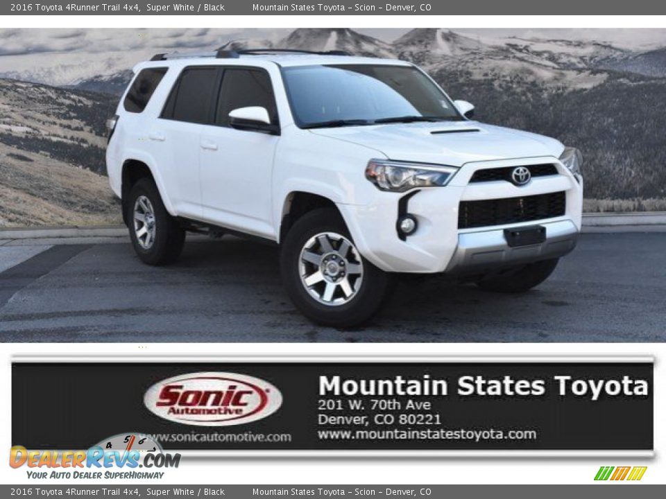 2016 Toyota 4Runner Trail 4x4 Super White / Black Photo #1