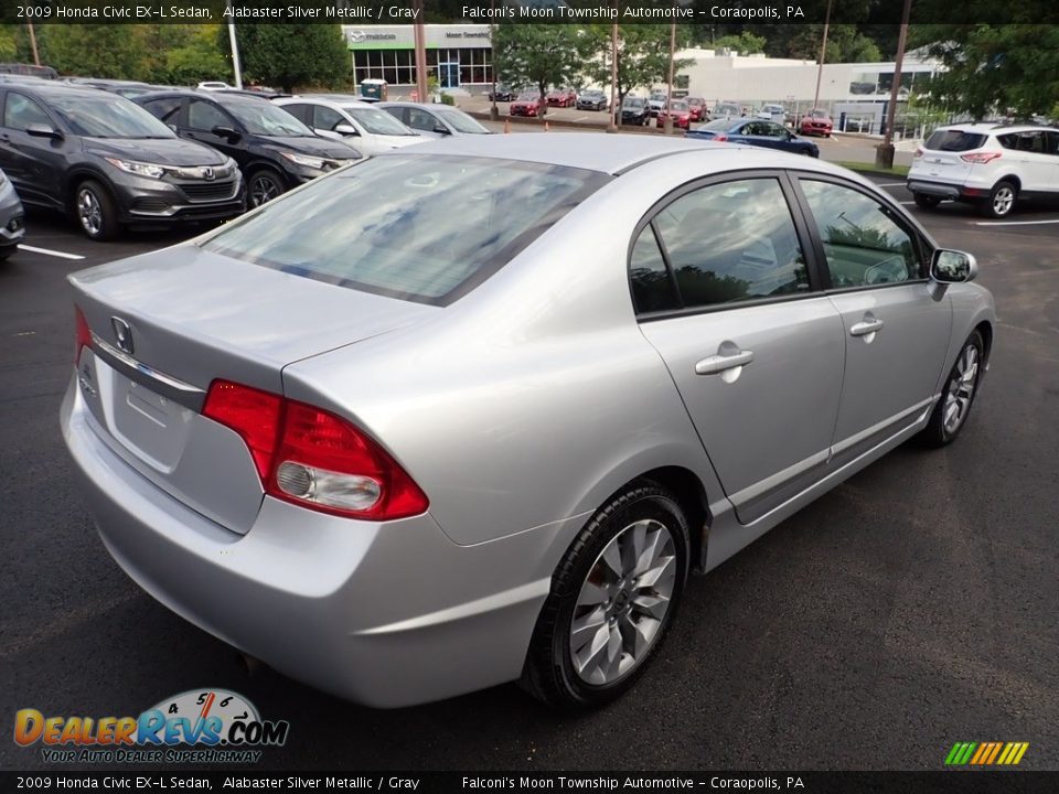 2009 Honda Civic EX-L Sedan Alabaster Silver Metallic / Gray Photo #5