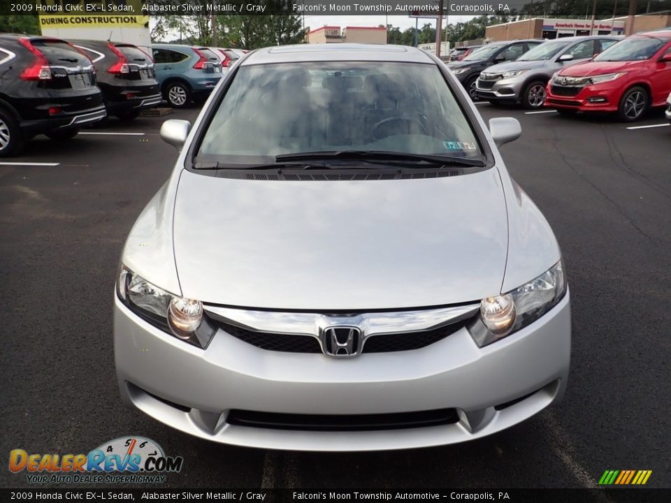 2009 Honda Civic EX-L Sedan Alabaster Silver Metallic / Gray Photo #8