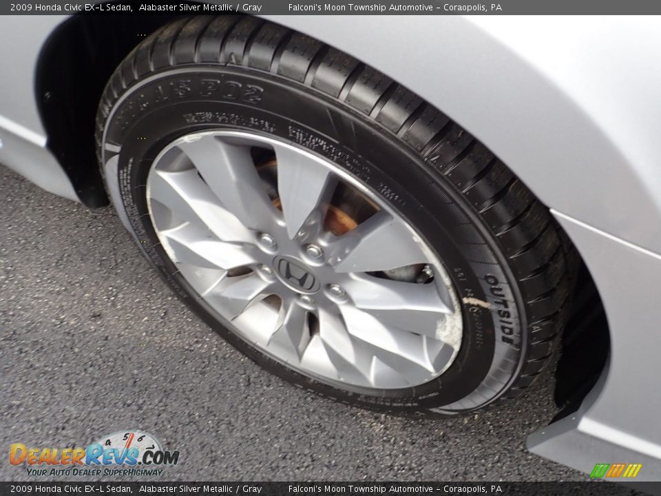 2009 Honda Civic EX-L Sedan Alabaster Silver Metallic / Gray Photo #9
