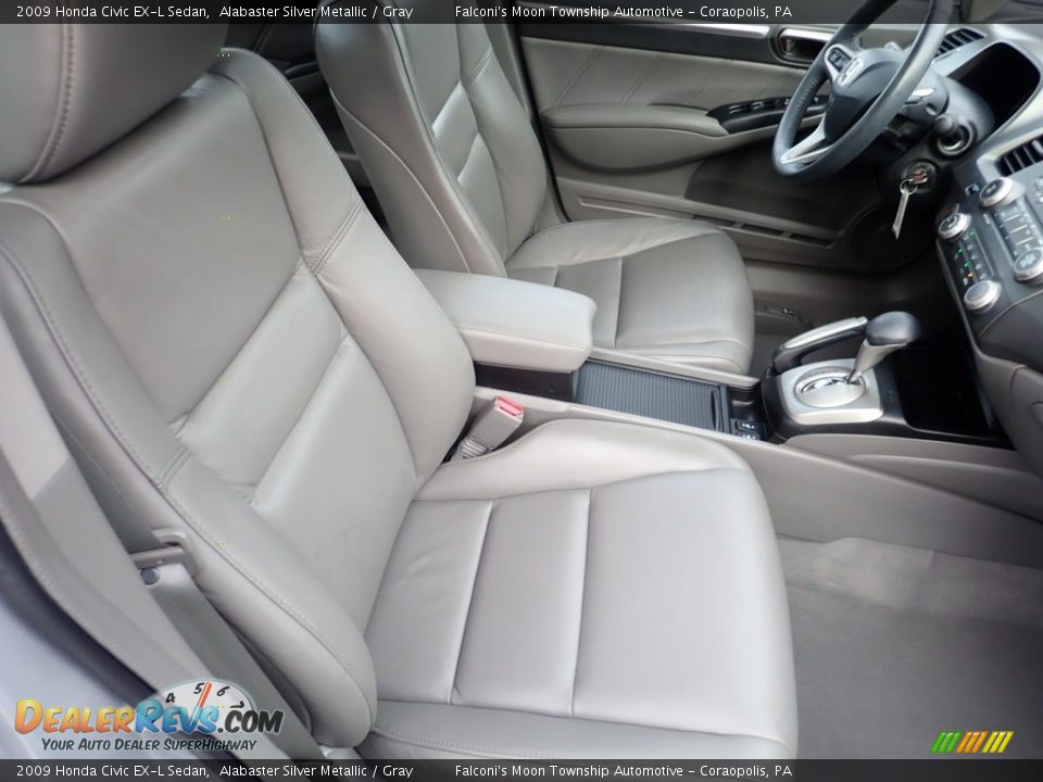 2009 Honda Civic EX-L Sedan Alabaster Silver Metallic / Gray Photo #10