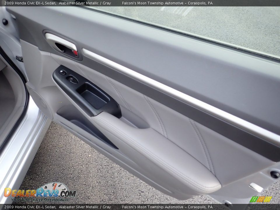 2009 Honda Civic EX-L Sedan Alabaster Silver Metallic / Gray Photo #12