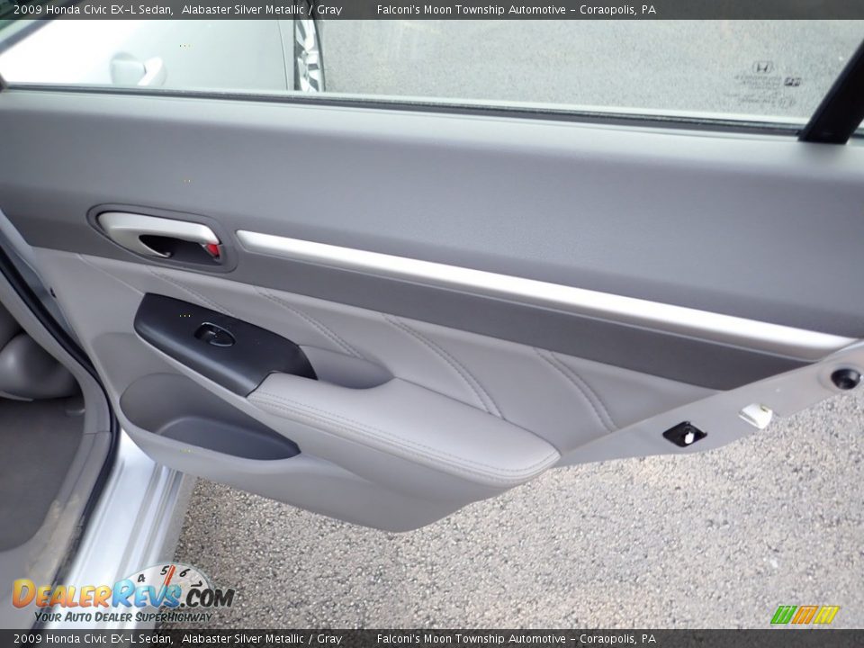 2009 Honda Civic EX-L Sedan Alabaster Silver Metallic / Gray Photo #14