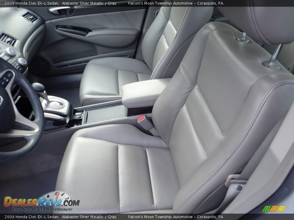 2009 Honda Civic EX-L Sedan Alabaster Silver Metallic / Gray Photo #15