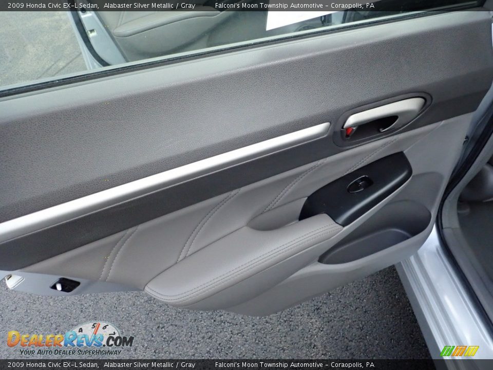 2009 Honda Civic EX-L Sedan Alabaster Silver Metallic / Gray Photo #18