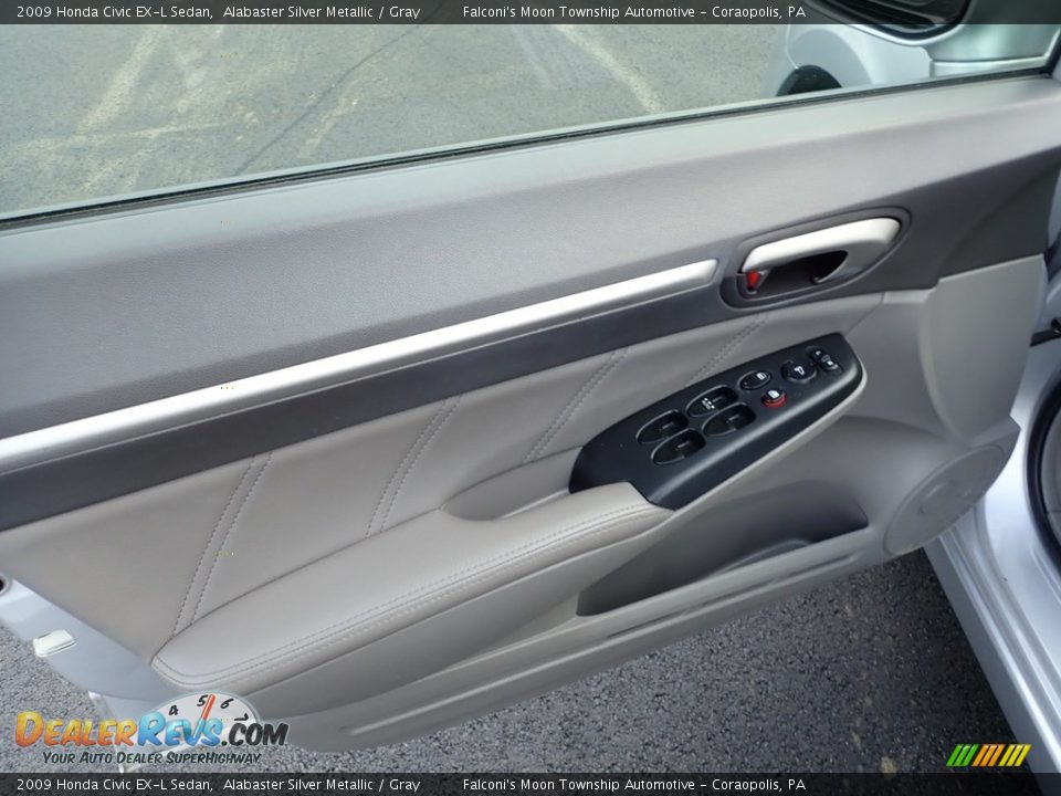 2009 Honda Civic EX-L Sedan Alabaster Silver Metallic / Gray Photo #19