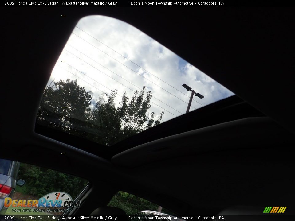 2009 Honda Civic EX-L Sedan Alabaster Silver Metallic / Gray Photo #20