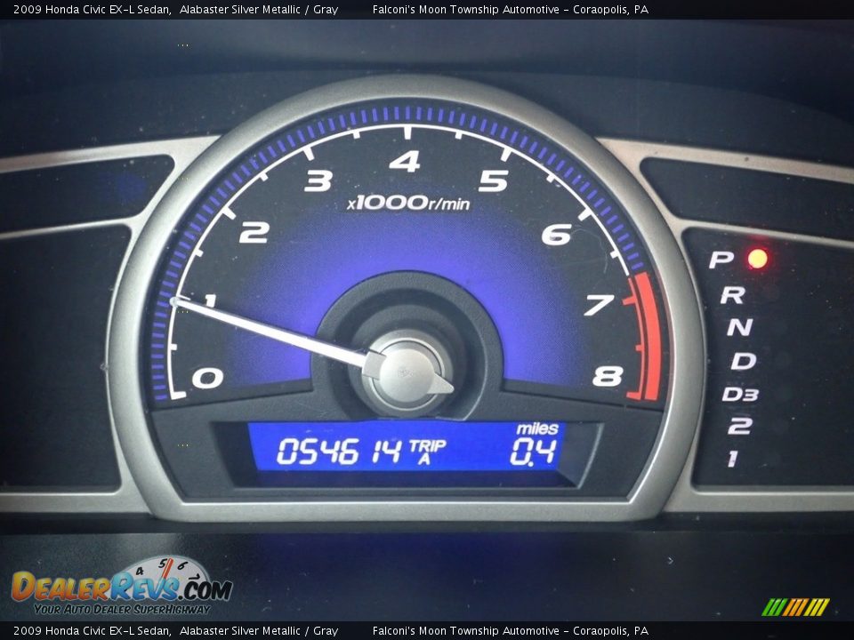 2009 Honda Civic EX-L Sedan Alabaster Silver Metallic / Gray Photo #25