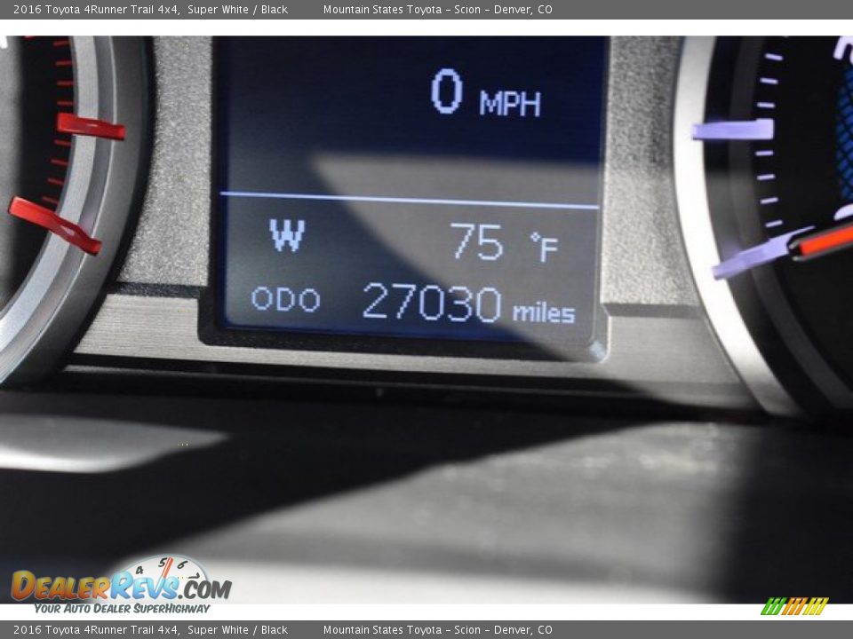 2016 Toyota 4Runner Trail 4x4 Super White / Black Photo #12