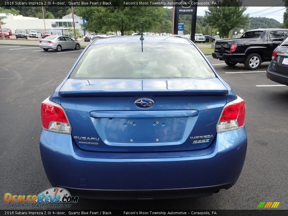 2016 Subaru Impreza 2.0i 4-door Quartz Blue Pearl / Black Photo #4