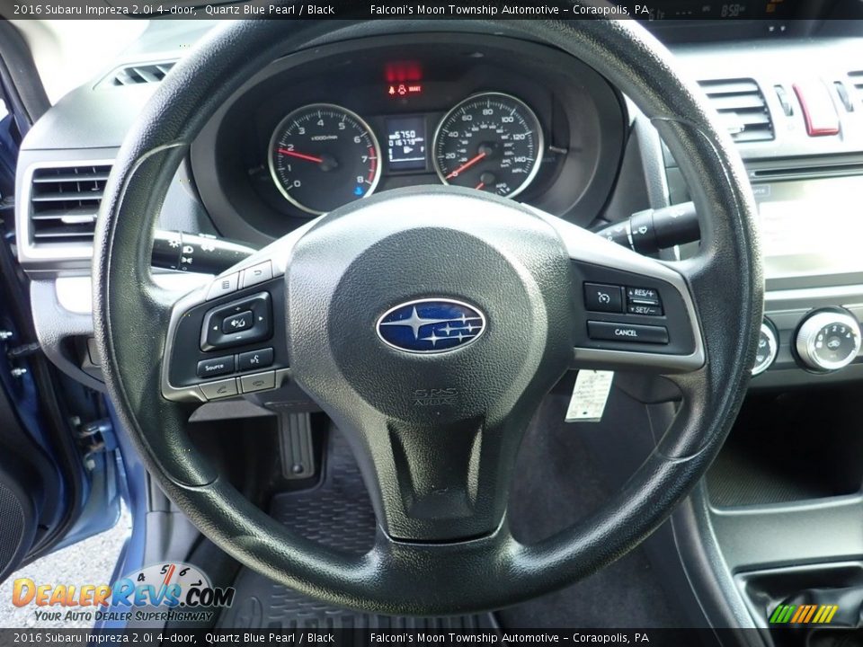 2016 Subaru Impreza 2.0i 4-door Quartz Blue Pearl / Black Photo #21