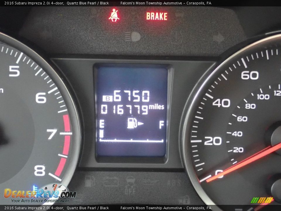 2016 Subaru Impreza 2.0i 4-door Quartz Blue Pearl / Black Photo #24
