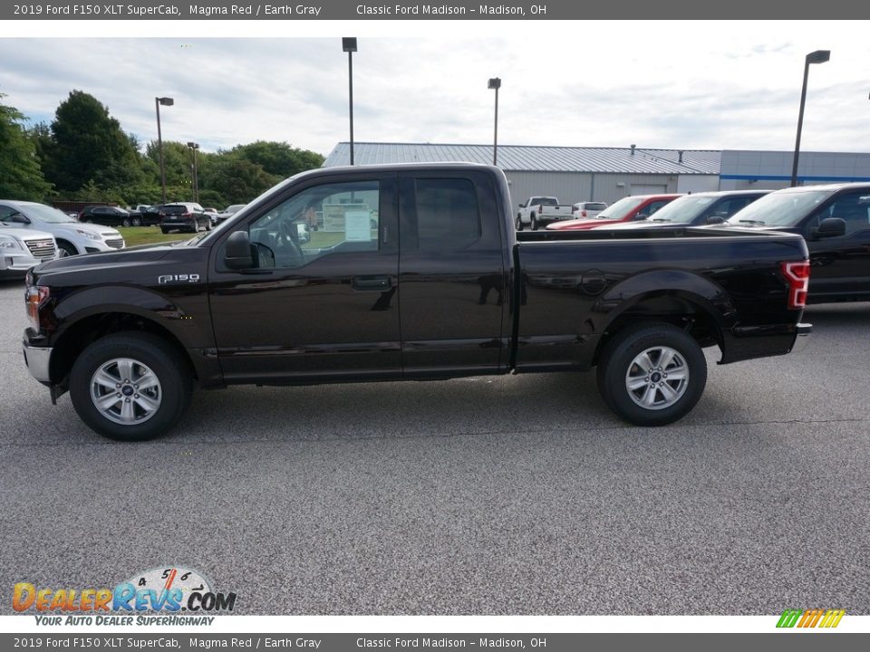 2019 Ford F150 XLT SuperCab Magma Red / Earth Gray Photo #2