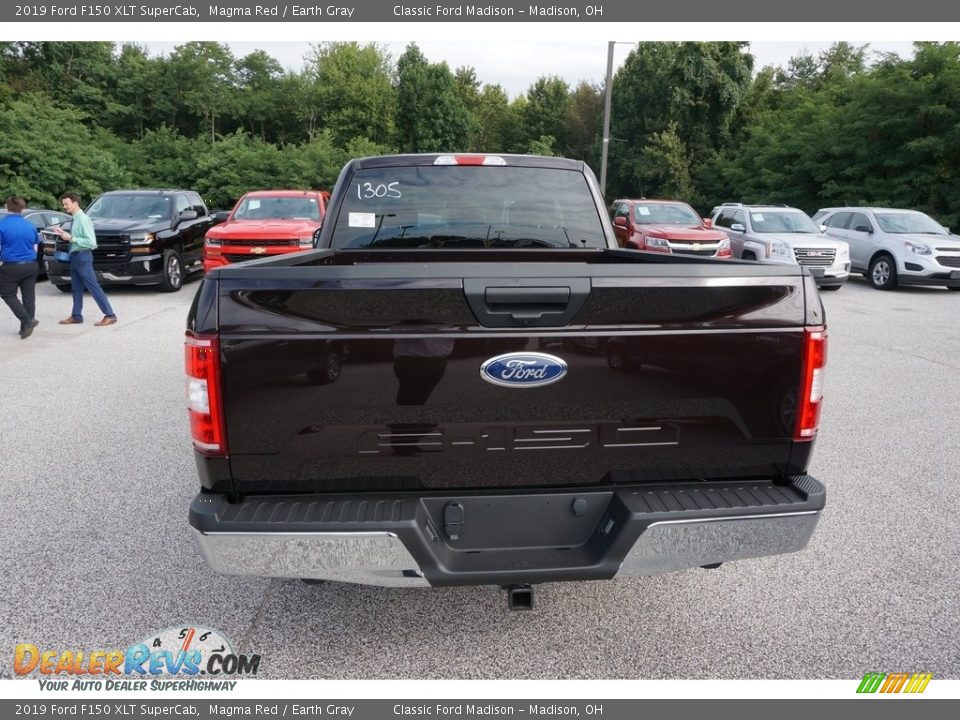2019 Ford F150 XLT SuperCab Magma Red / Earth Gray Photo #3