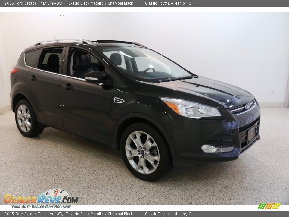 2015 Ford Escape Titanium 4WD Tuxedo Black Metallic / Charcoal Black Photo #1