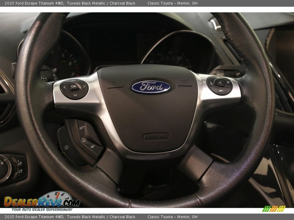 2015 Ford Escape Titanium 4WD Tuxedo Black Metallic / Charcoal Black Photo #7