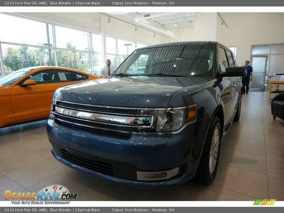 2019 Ford Flex SEL AWD Blue Metallic / Charcoal Black Photo #1