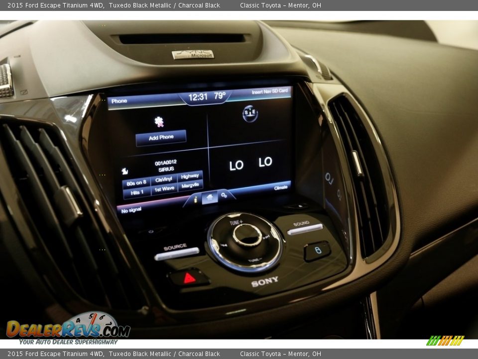 2015 Ford Escape Titanium 4WD Tuxedo Black Metallic / Charcoal Black Photo #9