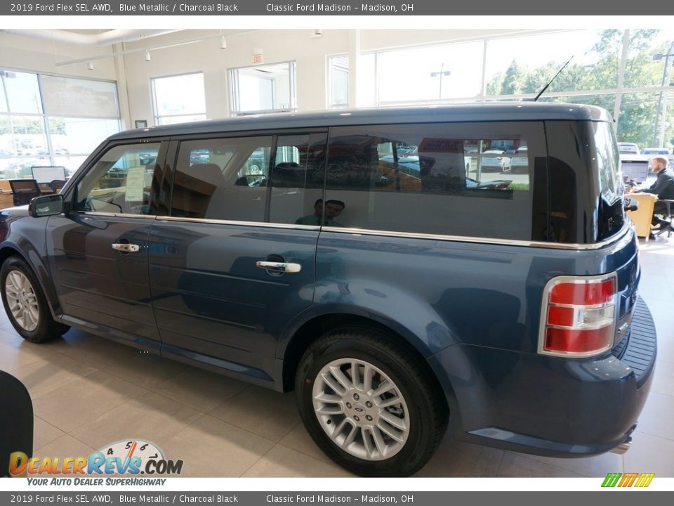 2019 Ford Flex SEL AWD Blue Metallic / Charcoal Black Photo #2