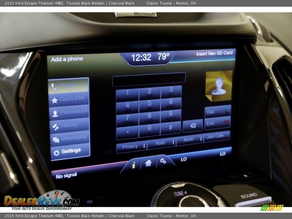 2015 Ford Escape Titanium 4WD Tuxedo Black Metallic / Charcoal Black Photo #10