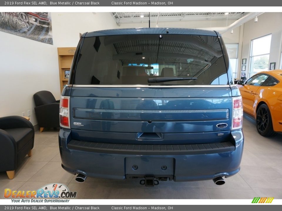 2019 Ford Flex SEL AWD Blue Metallic / Charcoal Black Photo #3