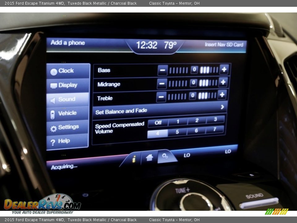 2015 Ford Escape Titanium 4WD Tuxedo Black Metallic / Charcoal Black Photo #12