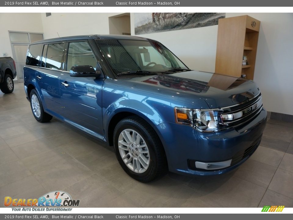 2019 Ford Flex SEL AWD Blue Metallic / Charcoal Black Photo #5
