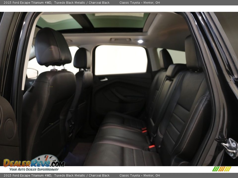 2015 Ford Escape Titanium 4WD Tuxedo Black Metallic / Charcoal Black Photo #18