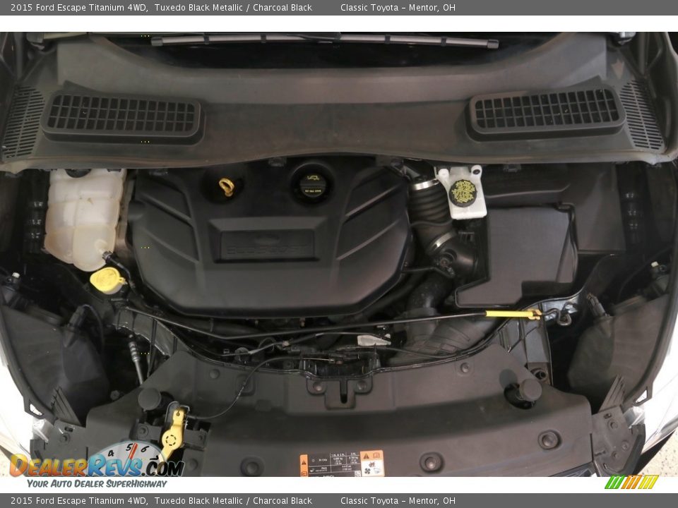 2015 Ford Escape Titanium 4WD Tuxedo Black Metallic / Charcoal Black Photo #21