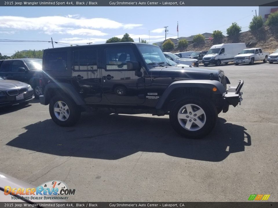 2015 Jeep Wrangler Unlimited Sport 4x4 Black / Black Photo #4