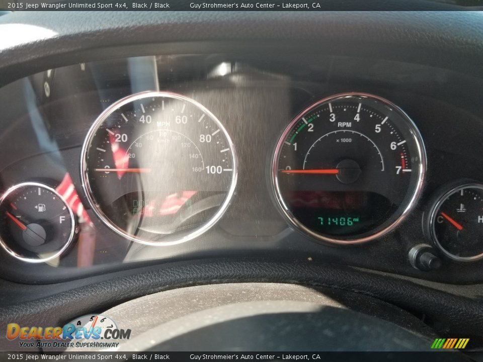 2015 Jeep Wrangler Unlimited Sport 4x4 Black / Black Photo #6