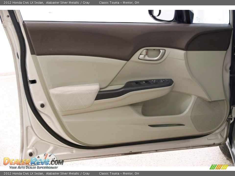 2012 Honda Civic LX Sedan Alabaster Silver Metallic / Gray Photo #4