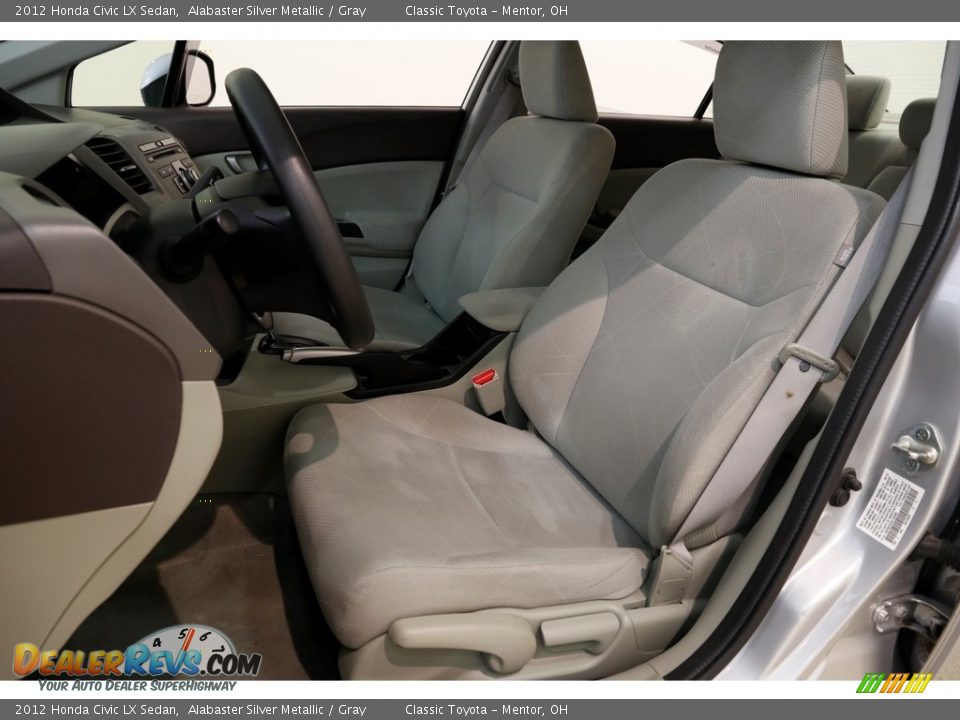 2012 Honda Civic LX Sedan Alabaster Silver Metallic / Gray Photo #5