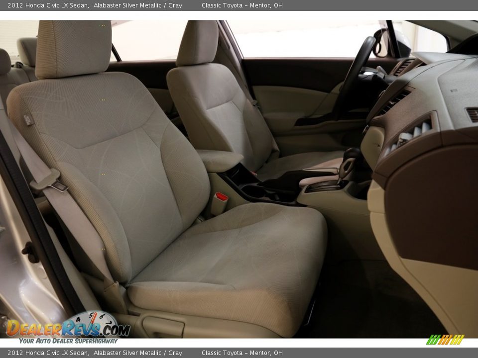 2012 Honda Civic LX Sedan Alabaster Silver Metallic / Gray Photo #13