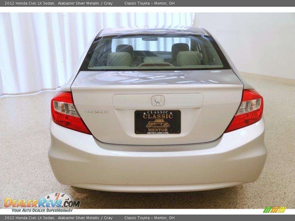 2012 Honda Civic LX Sedan Alabaster Silver Metallic / Gray Photo #16