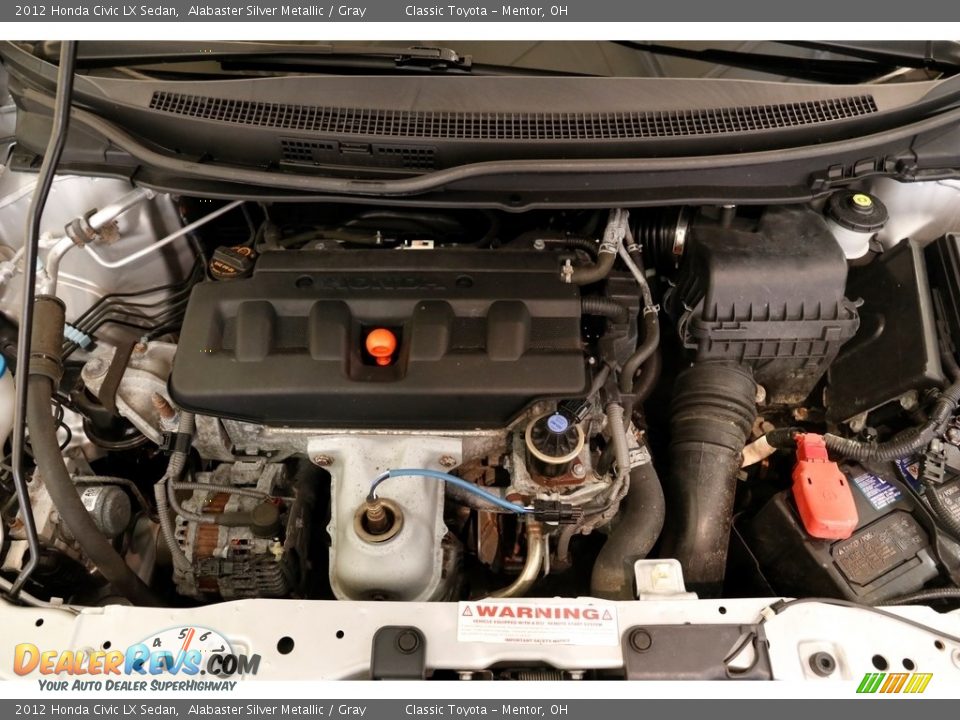 2012 Honda Civic LX Sedan Alabaster Silver Metallic / Gray Photo #17