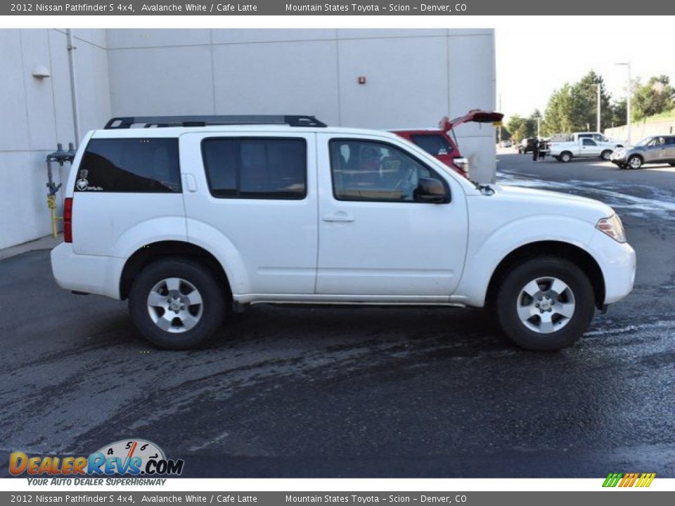 2012 Nissan Pathfinder S 4x4 Avalanche White / Cafe Latte Photo #7