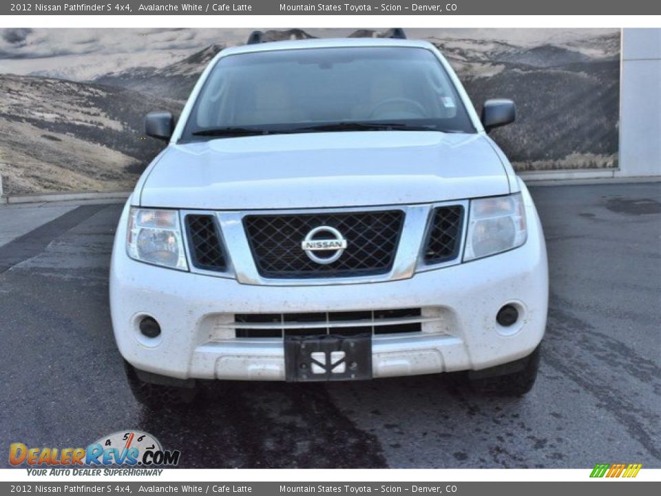 2012 Nissan Pathfinder S 4x4 Avalanche White / Cafe Latte Photo #8