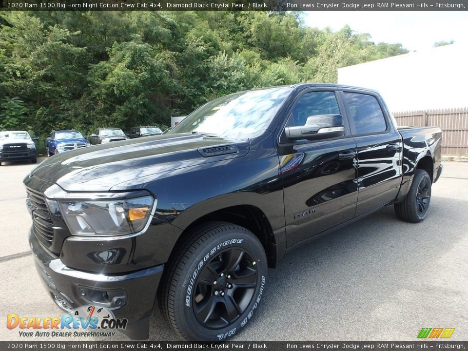 2020 Ram 1500 Big Horn Night Edition Crew Cab 4x4 Diamond Black Crystal Pearl / Black Photo #1